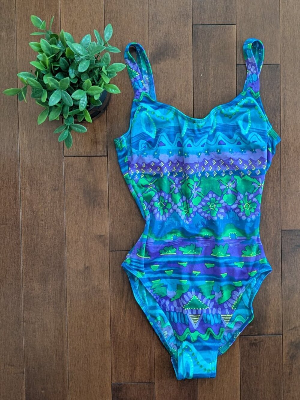 90s GEO AZTEC VINTAGE SWIMSUIT